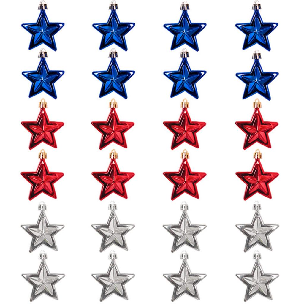 Американский День Независимости 7 СМ Трехмерная Рождественская Пентаграмма День Независимости Вечерние Украшения Рождественской Елки Завесы