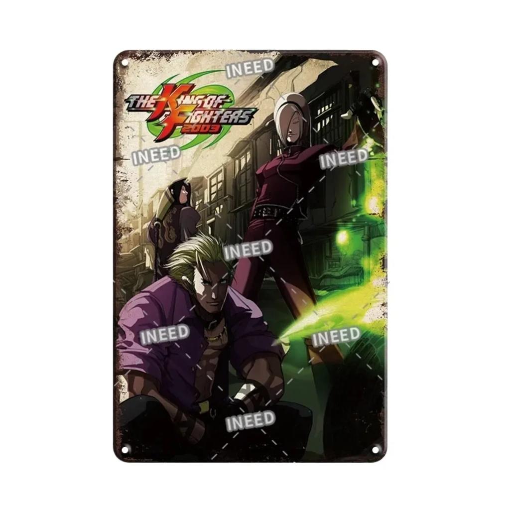 Vintage King Of Fighters Metal Tin Sign  Classic KOF Game Poster Retro Gamer Room Decor  Wall Art Plaques for Home Decor
