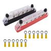 150A 12V Bus Bar Marine 12V - 48V Power Distribution Block with Cover with M6 Post for Car Boat Marine