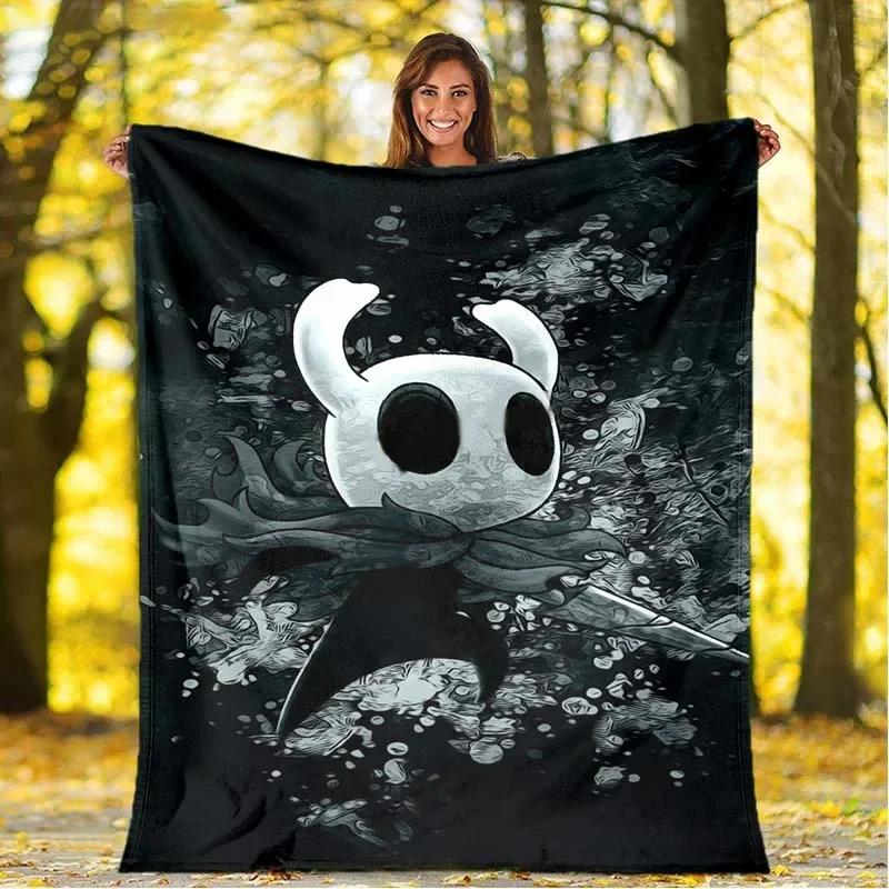 3D Print Hollow Knight Blanket Soft Sofa Cover Throw Game Blanket Fleece Tapestry Lightweight Warm Bed Blanket for Bedroom Couch
