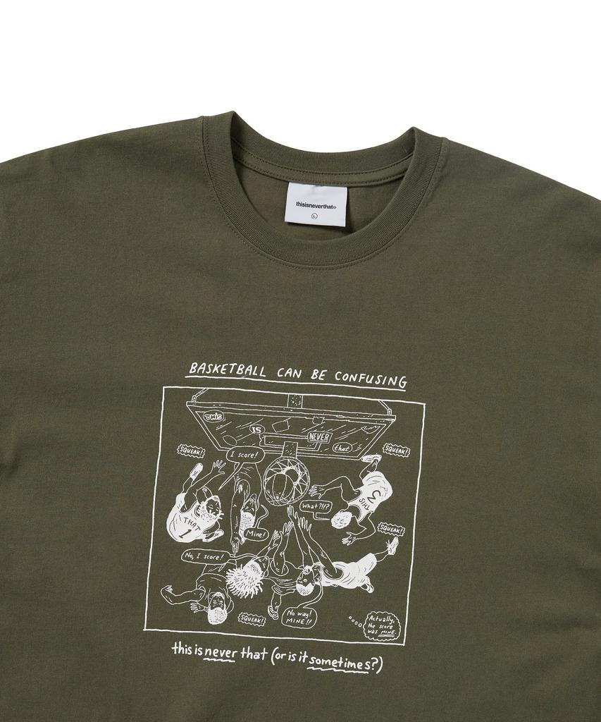 Эта футболка с надписью This Is Never That Confusing Basketball Tee Оливкового цвета