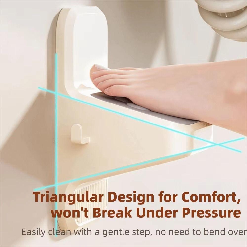 Self-Adhesive Pedicure Foot Pedal Slip-Resistant Shaving Leg Step Bathroom Foot Stool  Spa