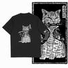 COOLMIND 100% Cotton Short Sleeve Cool Cat Print Men Tshirt Casual Summer Loose Men Cat T Shirt o-neck t-shirt Men Tee Shirts