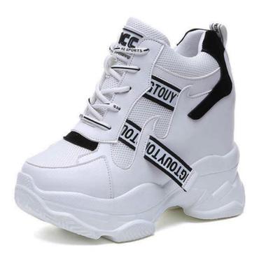 Модная женская обувь Высокие кроссовки Женские ботильоны на платформе