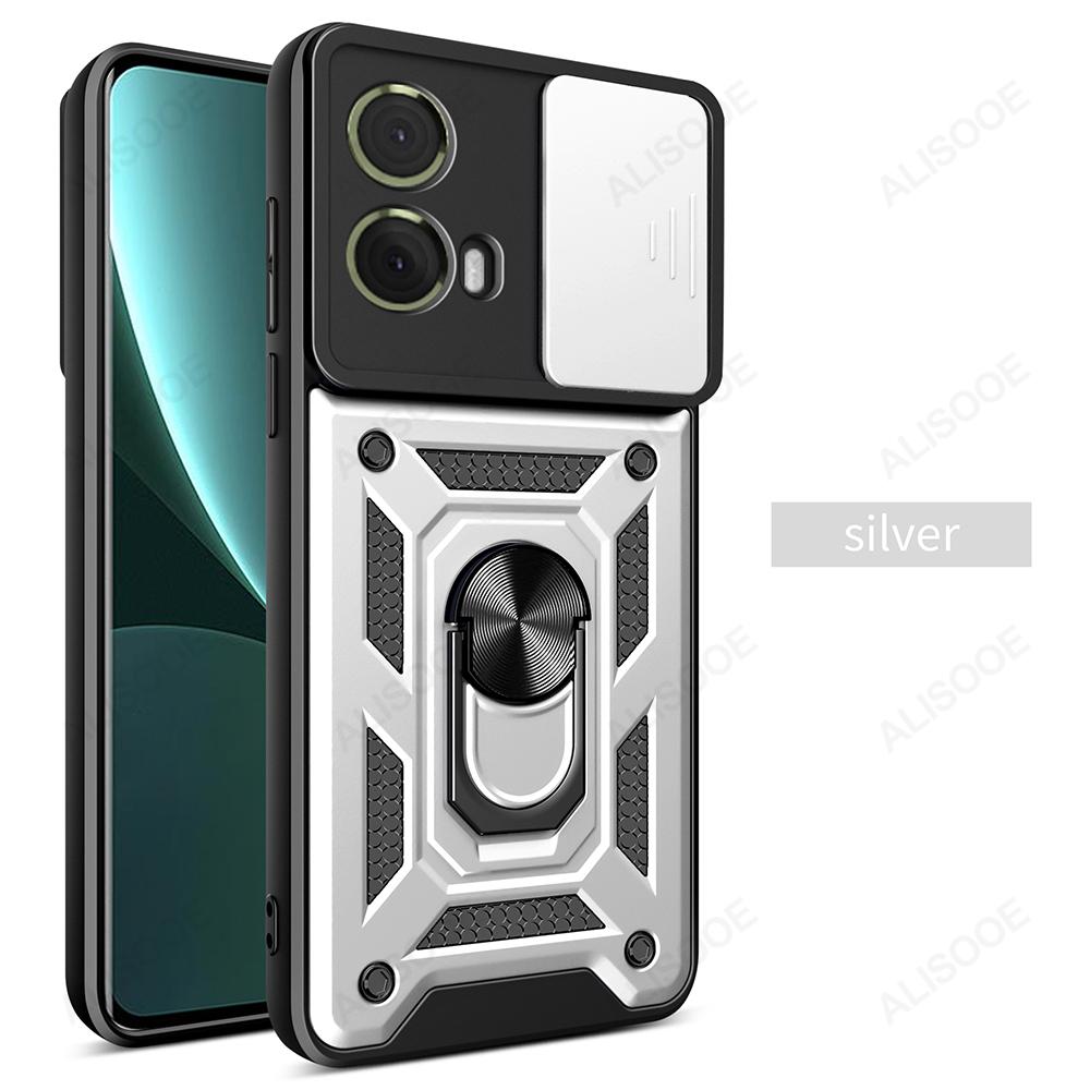 Чехол Armor Funda для Motorola G85, защитный чехол с выдвижным объективом и кольцом для камеры, защитная задняя крышка для Motorola moto S50 Neo G85 G84 Capa