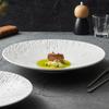 Stone Pattern Ceramic Dinner Plate Restaurant Dessert Plate Pasta Plate Salad Plates Molecular Cooking Specialty Tableware