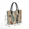  Bohemian Dreamcatcher Feather Large Tote Bag Casual Reusable Daily Shopping Handbag
