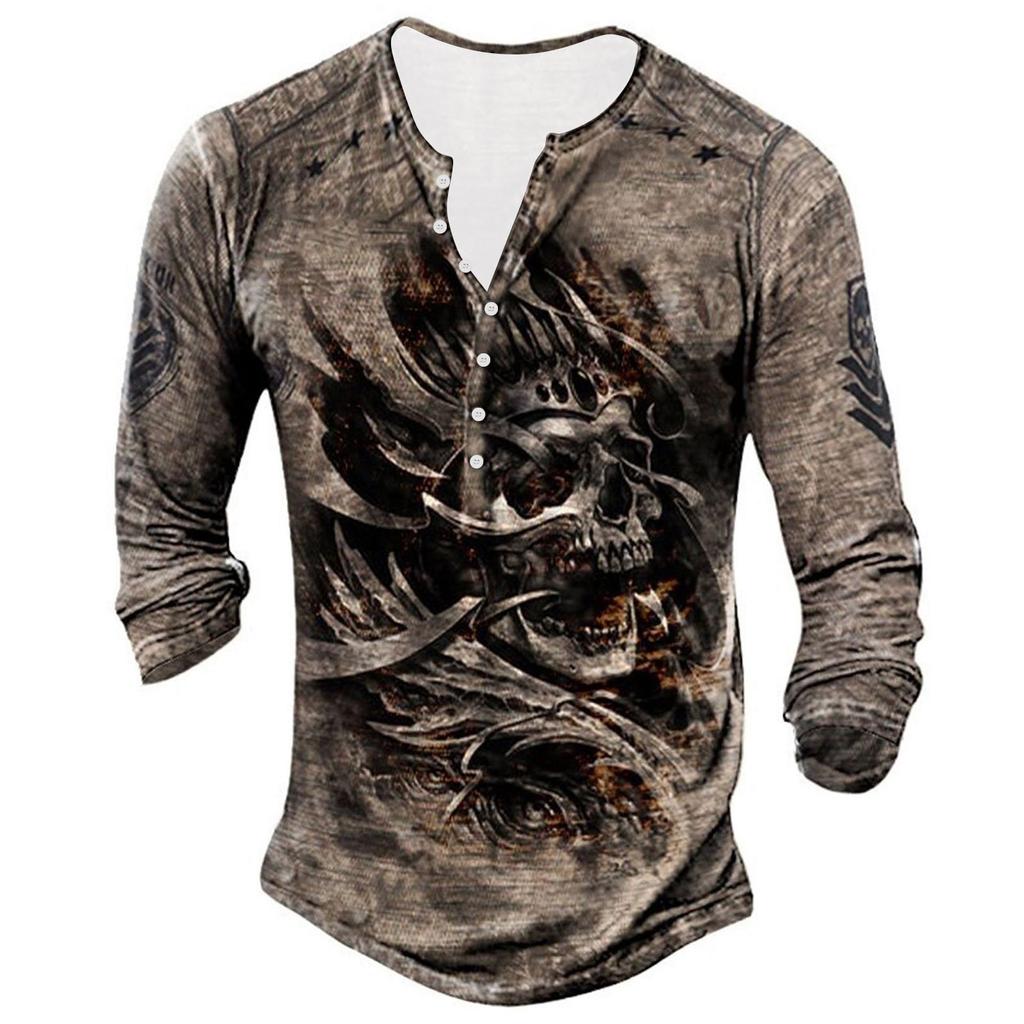 Мужская футболка с длинным рукавом с графическим и вышитым рисунком, модная весенняя толстовка с длинным рукавом и принтом