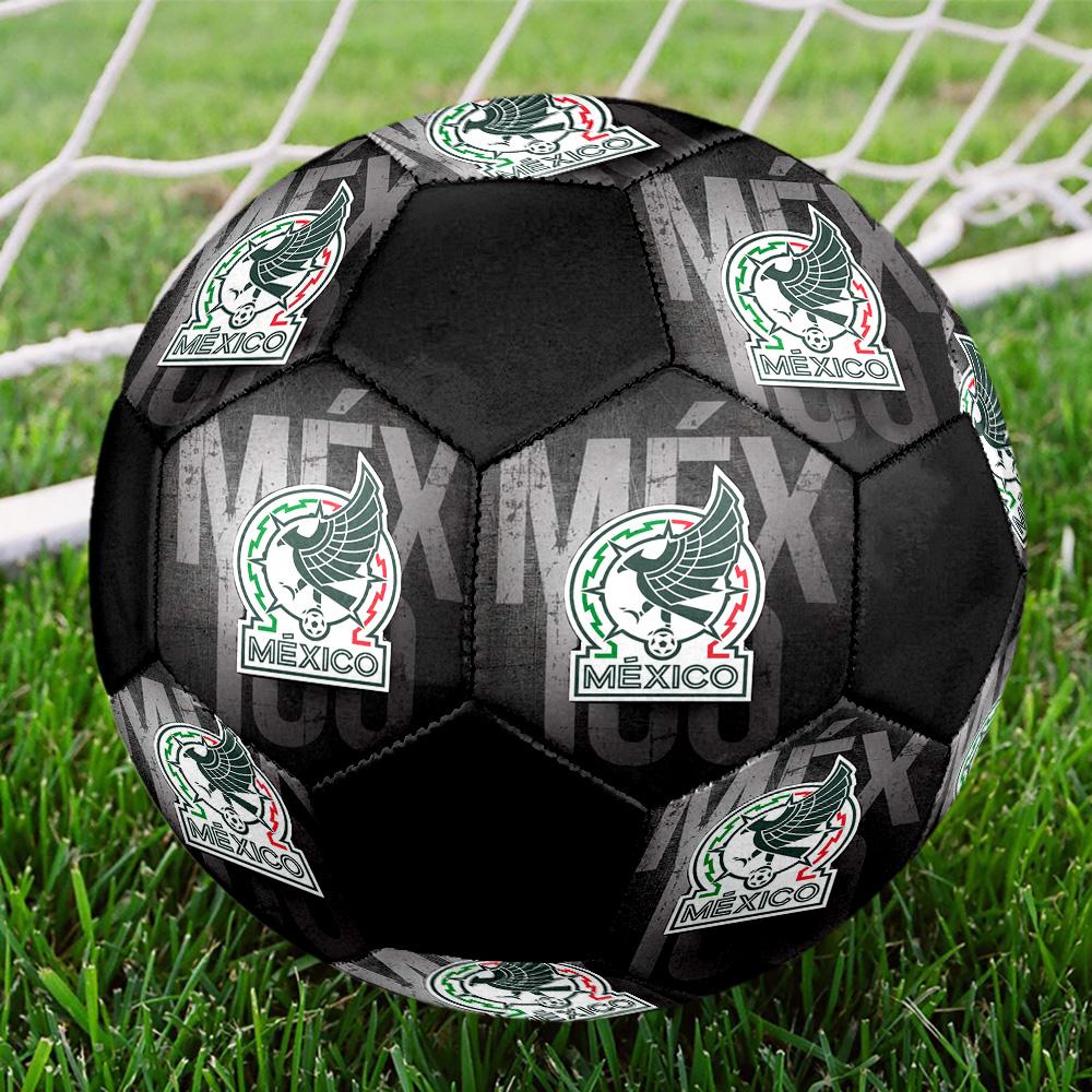 Mexico National Football Indoor Soccer Ball Colorful All Ages Size 5 Machine Stitched PVC Competition Ready Durable High-Bounce