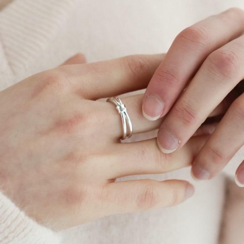 BEFORE MOONRISE [Silver 925] Ribbon Line Ring SR211 - Silver