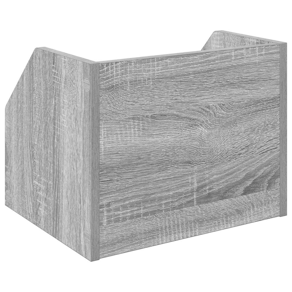 Vinyl Album Box Sonoma Grey 38 x 30 x 29 cm Engineered Wood