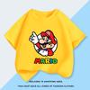 Super Mario Mario  Male Child ShortSleeved Tshirt  Cartoon Style  Stylish Shirt for Children  HalfSleeved Tshirt