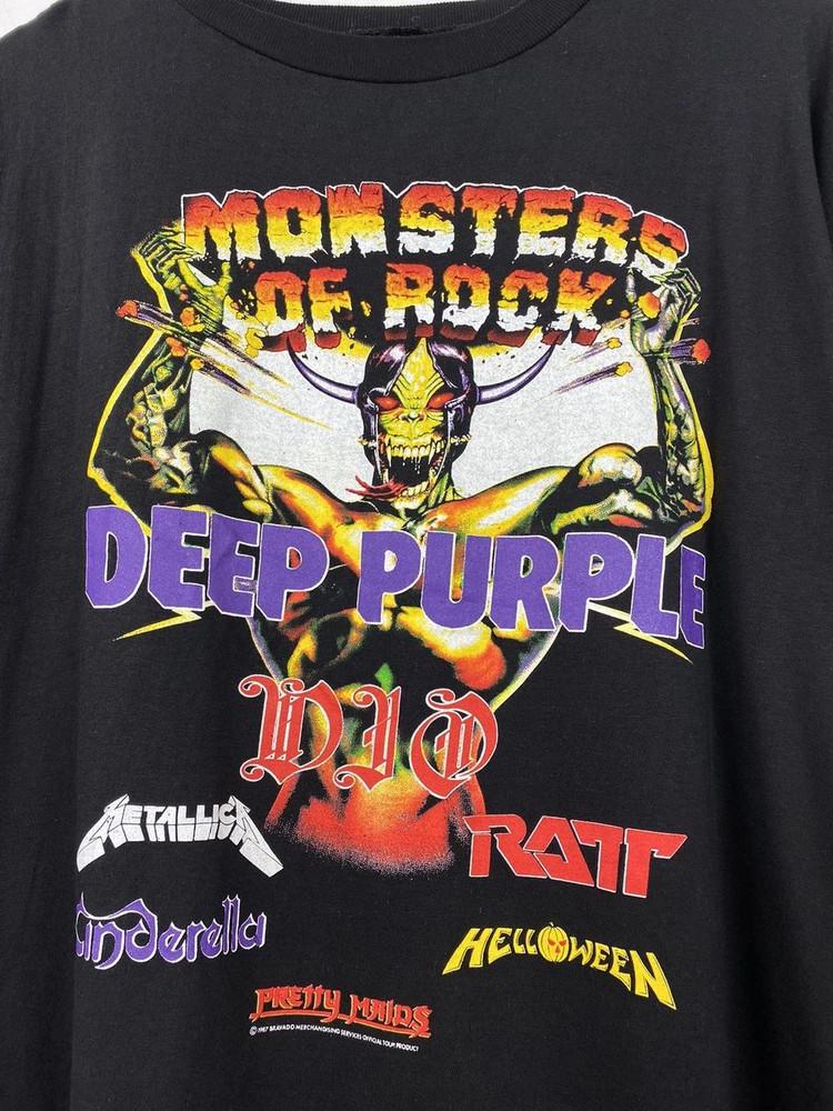 Футболка унисекс Monsters of Rock Deep Purple 1987, двусторонняя, черная, размеры S-5XL.