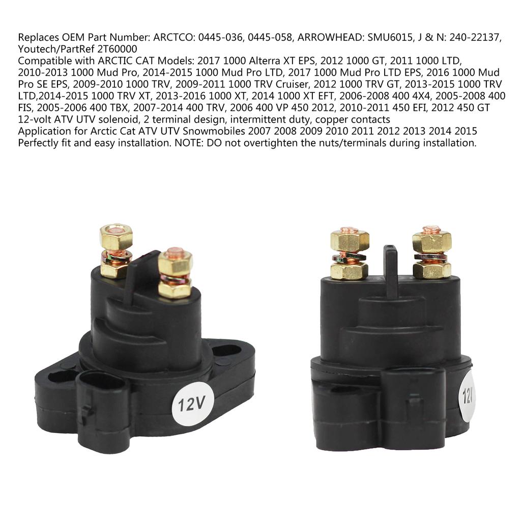 Реле соленоида Переключатель Реле стартера Портативная косилка Аксессуары для газонокосилки Подходит для Sea-Doo SP 0445-036 Smu6015 240-22137