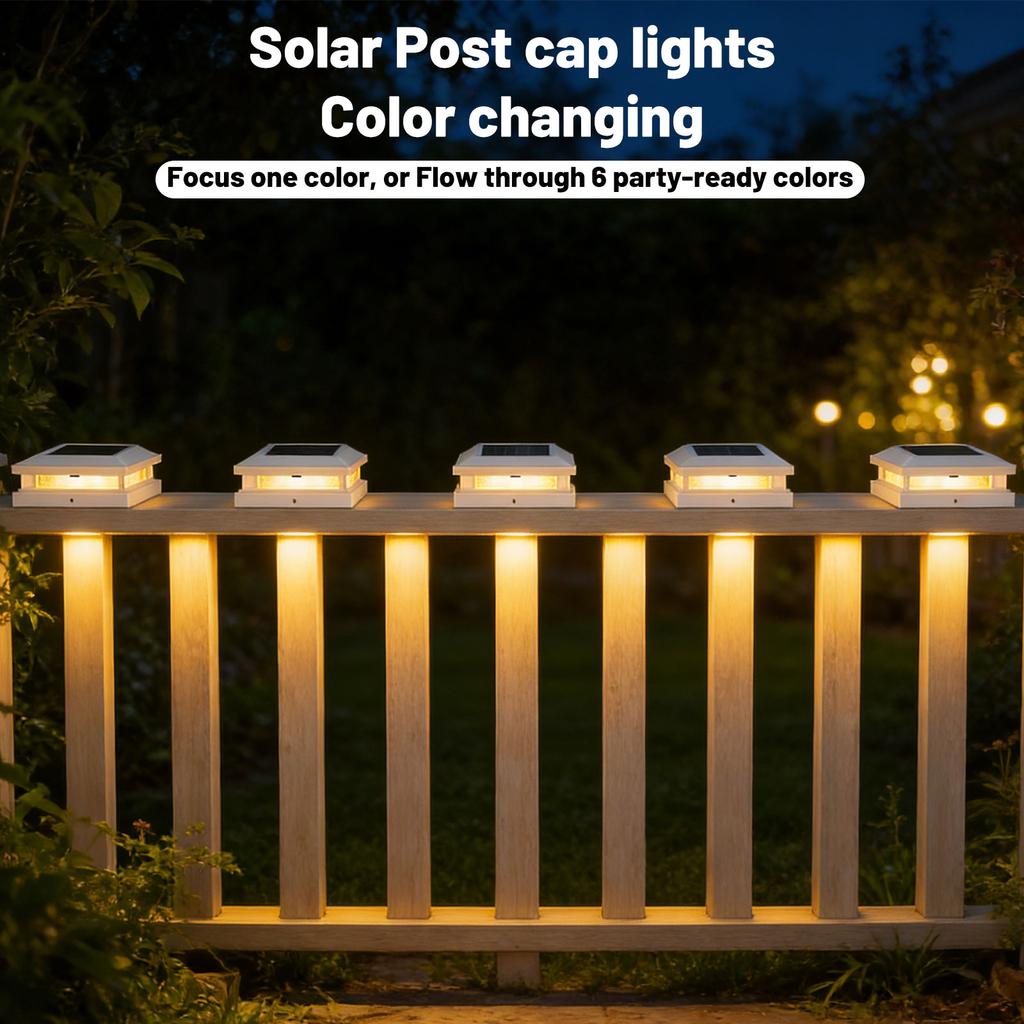 Outdoor , Solar,powered Fence Post Light