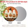 2D Flat Aluminium Halloween Sign with Adorable Ghosts Pattern - Trick or Treat Figurine Ornaments - Ideal for Front Door, Wall, Porch, Window Decor
