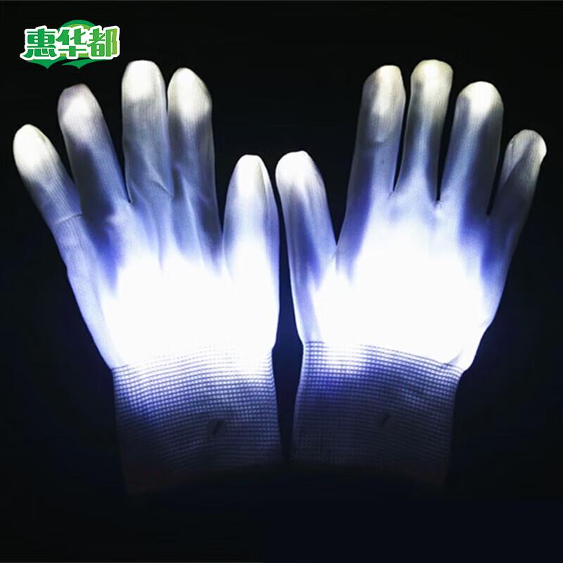 Цветные светящиеся перчатки со светодиодами