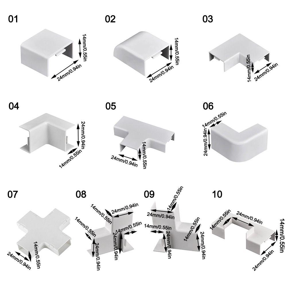 Wire Organizer PVC Junction Box Dust-proof Durable Cord Cable Cover Power Cable Protector Accessories Electric Wire Slot