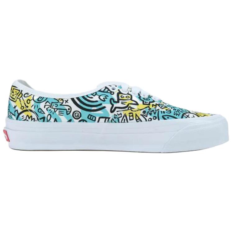 Vans Val Surf X Brady Smith X Premium LX Authentic 44 Мягкие Удобные Прочные Низкие Кеды для Скейтбординга Унисекс Синий Желтый VN0011BE410