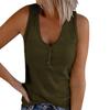 Summer Women's Vest Breasted Knitted Vest Solid Color V-neck Sleeveless Top