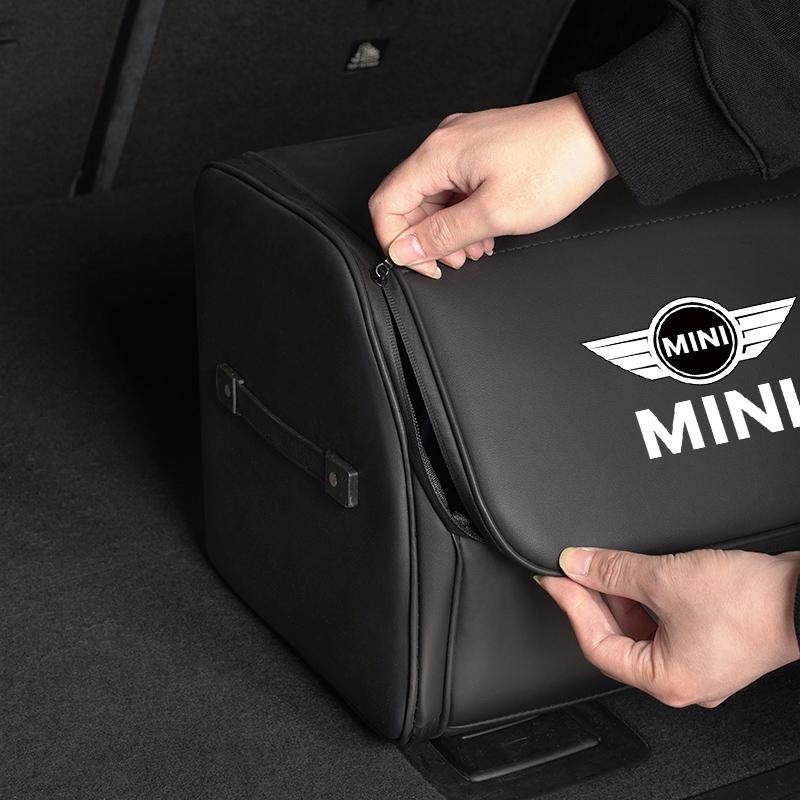 Car High-capacity Storage Bag Car Trunk Leather Organizing Box For MINI Cooper R56 F56 R50 JCW Cabrio Aceman Countryman Clubman