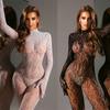 Новый Боди с открытой промежностью Леопардовый Женское Сексуальное Нижнее белье Сетчатый Боди-чулок Кружевное Нижнее белье Эротическая Пижама Костюм для Косплея