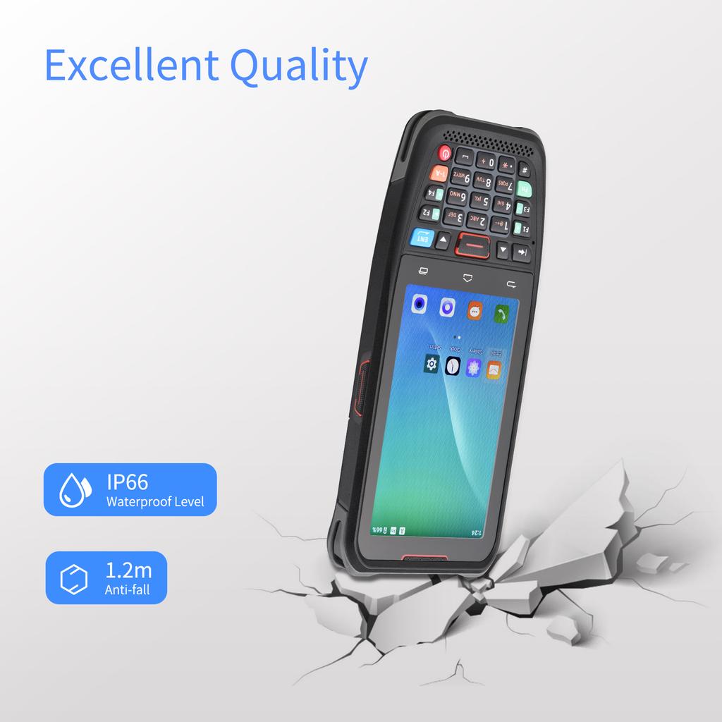 Ручной POS Android 10,0 PDA Терминал 1D/2D/QR Поддержка 2/3/4G WiFi BT сканера штрих-кода