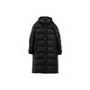 Letter Print Long Hooded Down Jacket Unisex Outerwear Black 932547-01