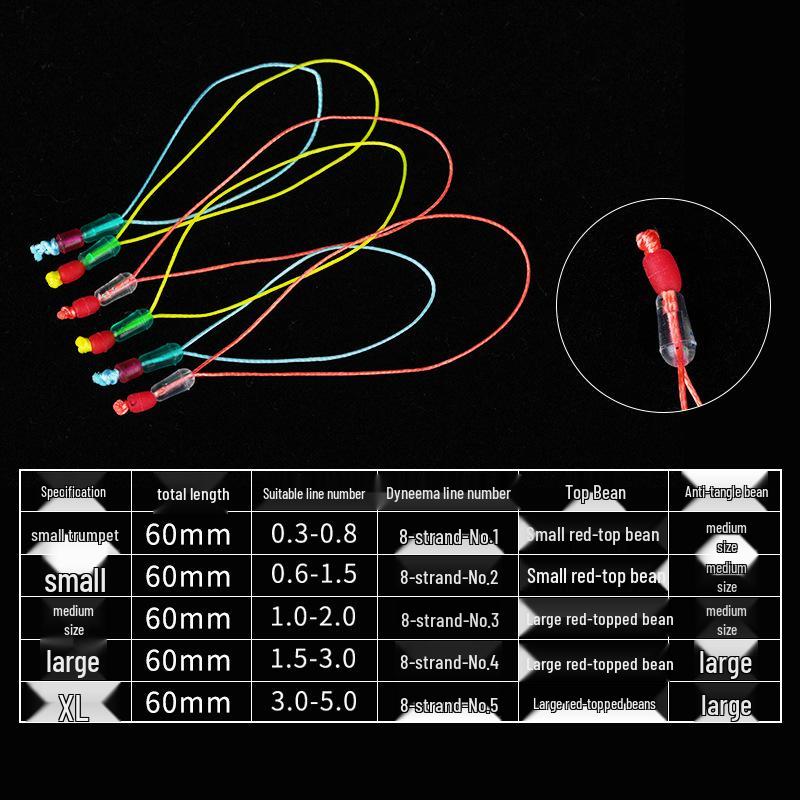 Набор усиленных коннекторов основной лески Dyneema с аксессуарами для узла на кончике удилища