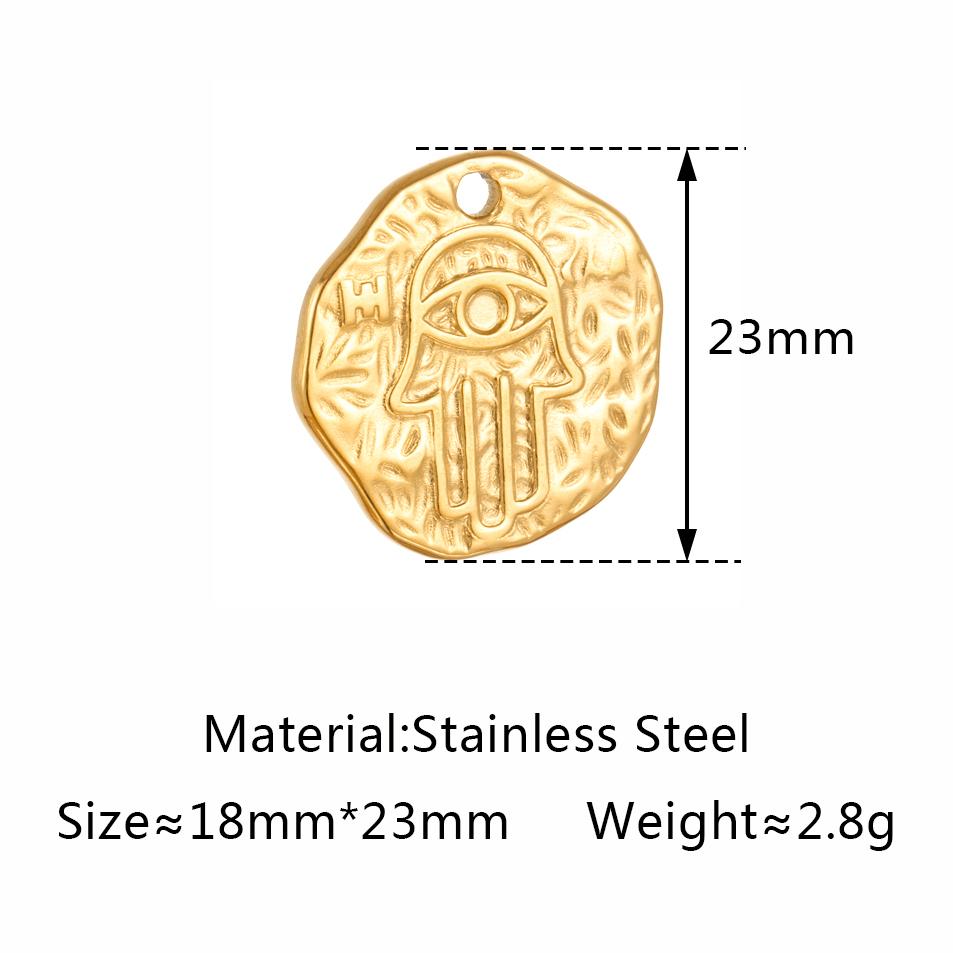 3pcs Stainless Steel Gold Color Plated Rhinestone Evil Blue Eye Charms Necklace Bracelet Earring DIY Jewelry Making Accessories