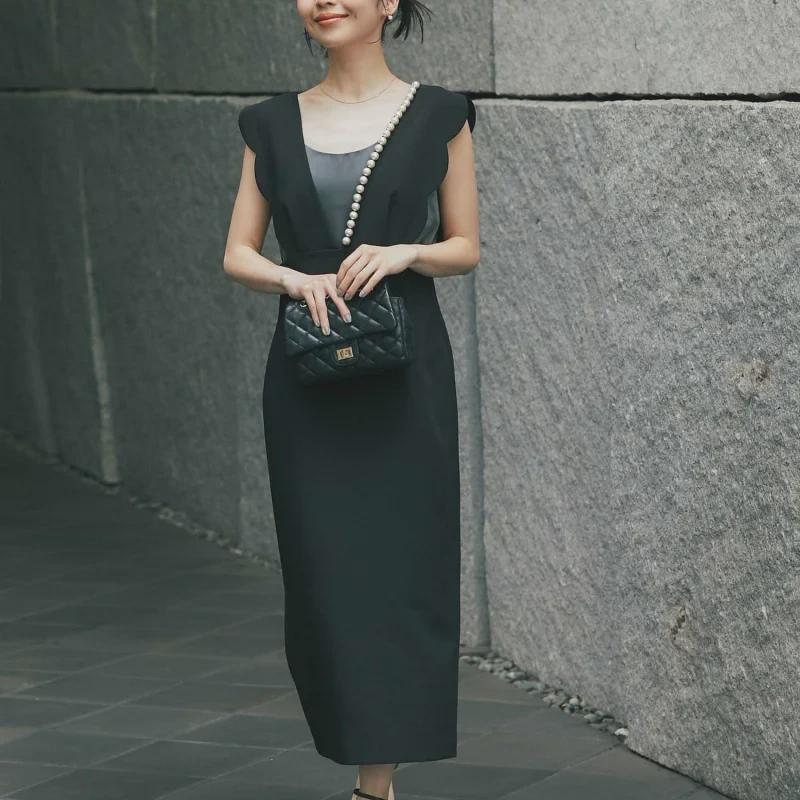 Женская юбка-жилет с жемчужной отделкой и авангардным декором