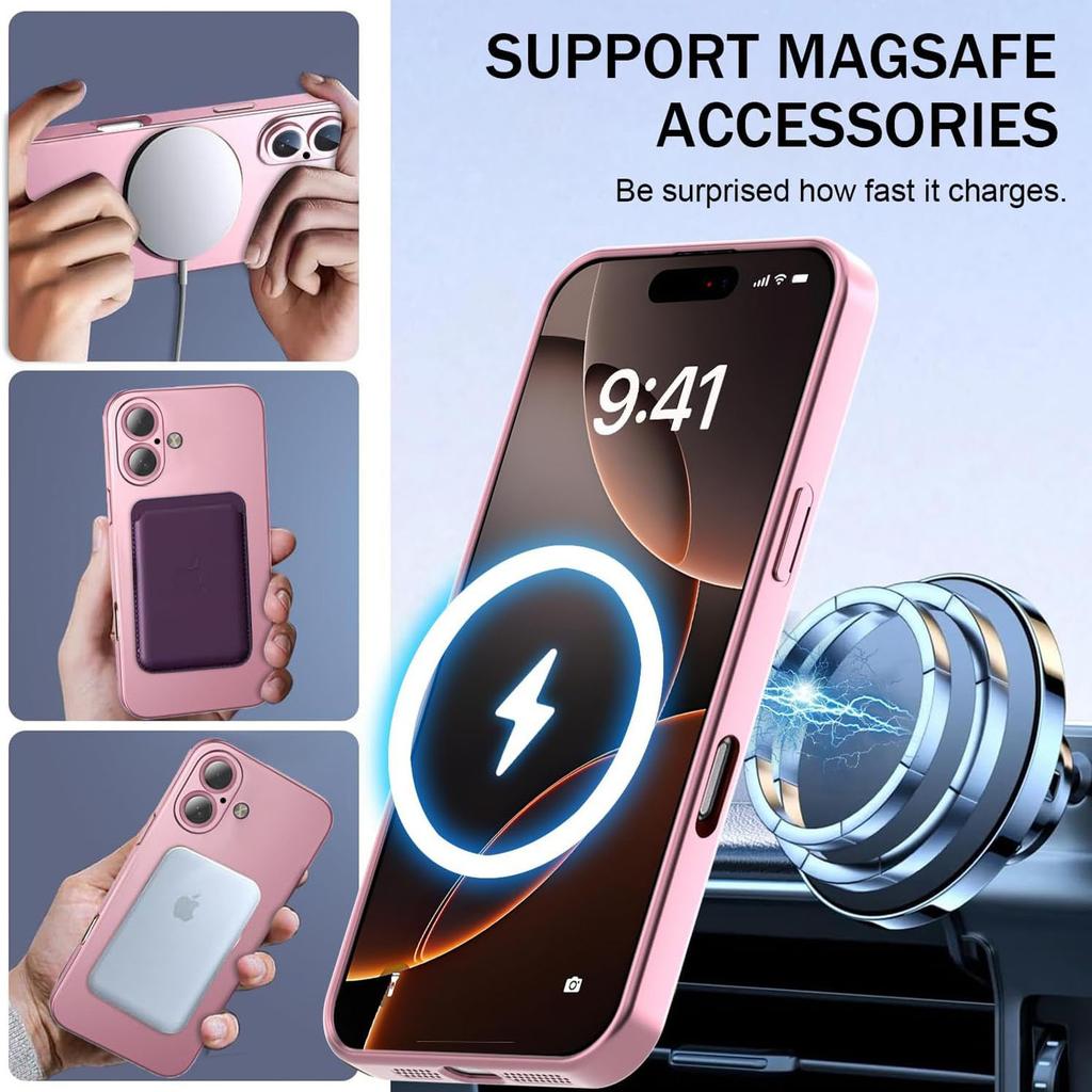 For iPhone 17 Case Compatible with MagSafe Ultra Thin TPU Phone Cover with Lens Protection