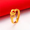Gold Plated Lucky Ring Opening Adjustable Simple Transfer Ring For Women All-Match Luxury Finger Accessories