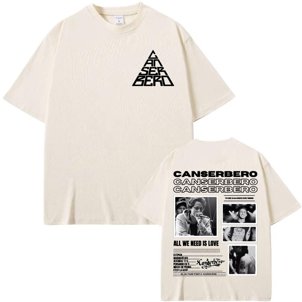 Canserbero All We Need Is Love Album 2025 Tour Tshirts Unisex Unisex Harajuku Vintage Oversized T Shirt Cotton High Quality Tshirt