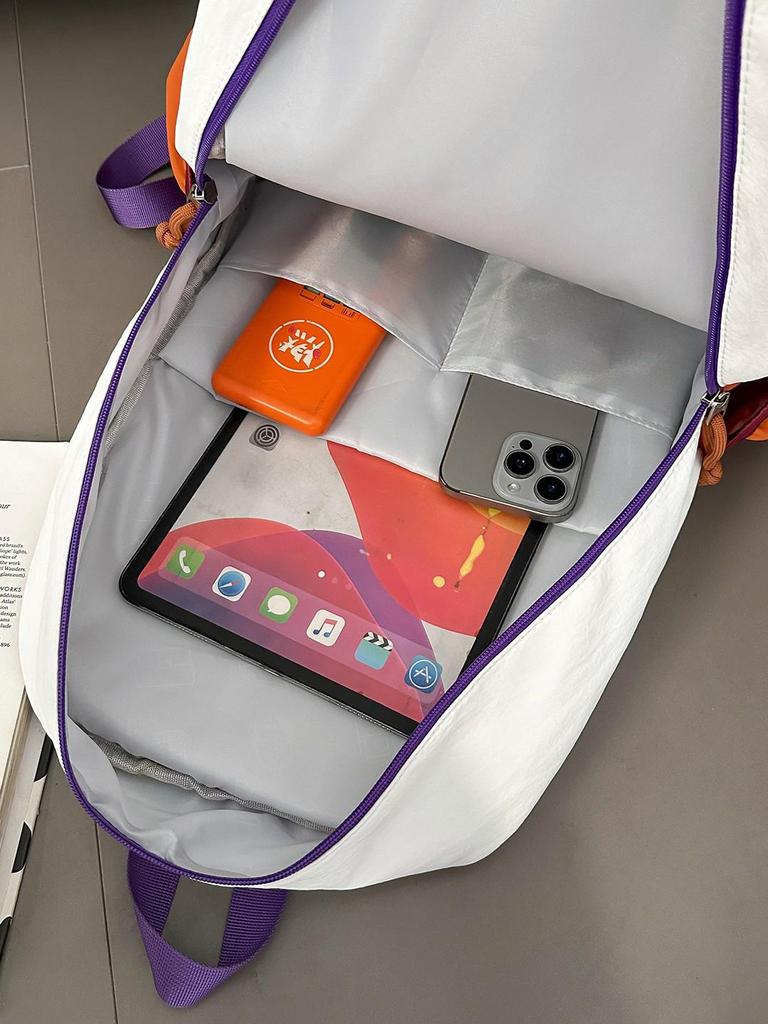 Модный детский рюкзак в стиле колор-блок - Милый и прочный для младших школьников и школьниц