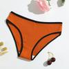 Женские весенне-осенние новые трусы из чистого хлопка, однотонные, с нитями для лифтинга бедер, дышащие, двухслойные, с низкой посадкой