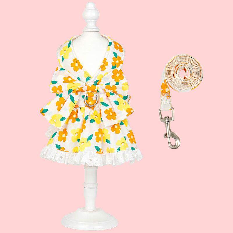 Товары для животных Поводок для собак Летняя тонкая юбка для маленьких собак Шлейка для кошек