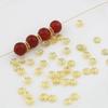 Gold-Plated Hollow Bead Caps - 50 Pcs, Universal DIY Accessories