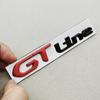OQUP8 3D Metal Chrome Logo GT Line Emblem Badge For Peugeot 2008 301 307 308 408 3008 508 208 Car Rear Trunk Fender Styling Decoration
