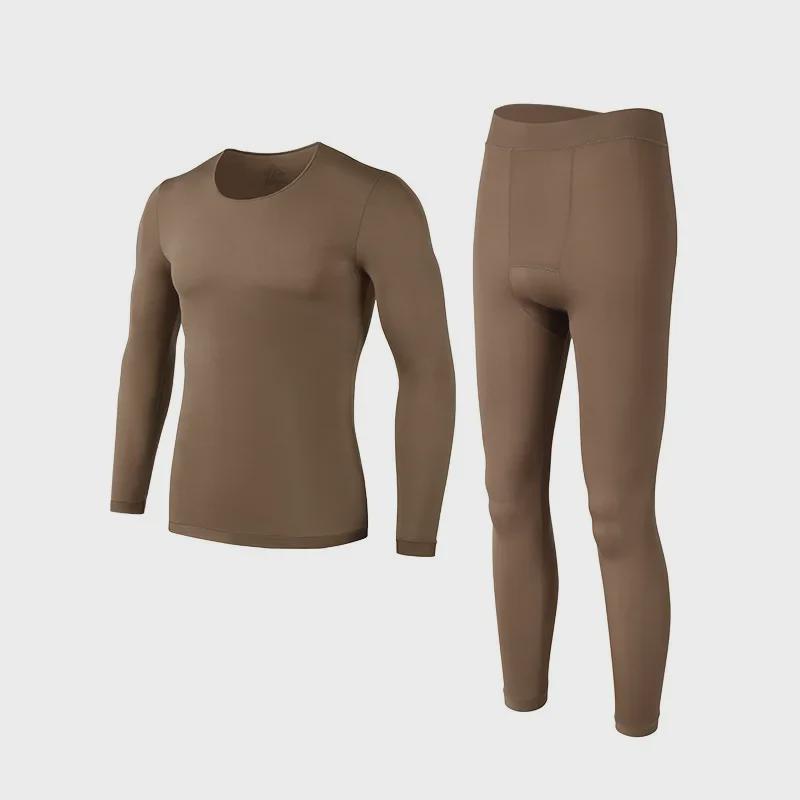 Мужской ультратонкий бесшовный термобелье костюм с гиалуроновой кислотой для осени/зимы