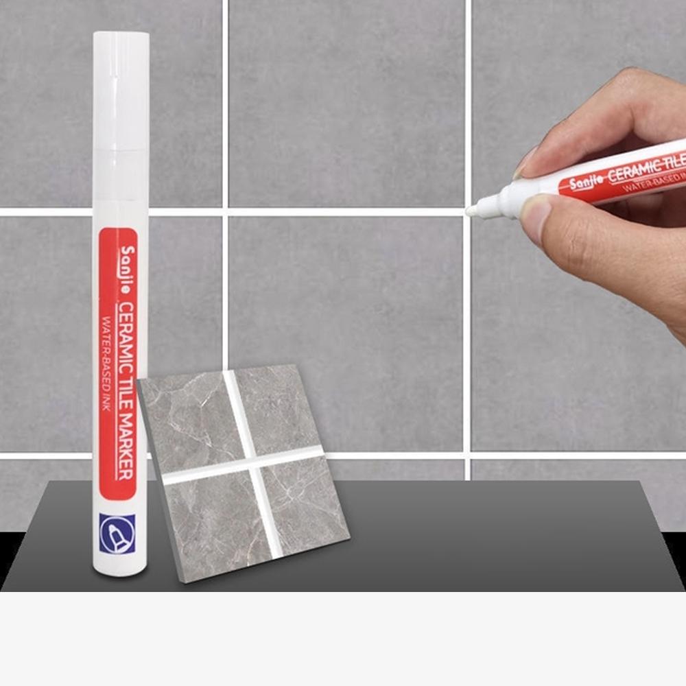 1pc Waterproof White Wall Tile Marker Pen Grout Repair Gap Repair Bathroom Floor Seam Paint Filling Construction Tools
