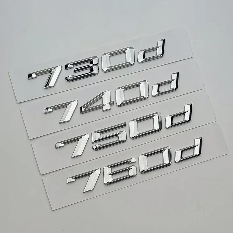 3d ABS Chrome Car Trunk Letters 730Ld 735Ld 740Ld 750Ld 760Ld Emblem Logo Nameplate Sticker For BMW F01 F02 G11 G12 Accessories