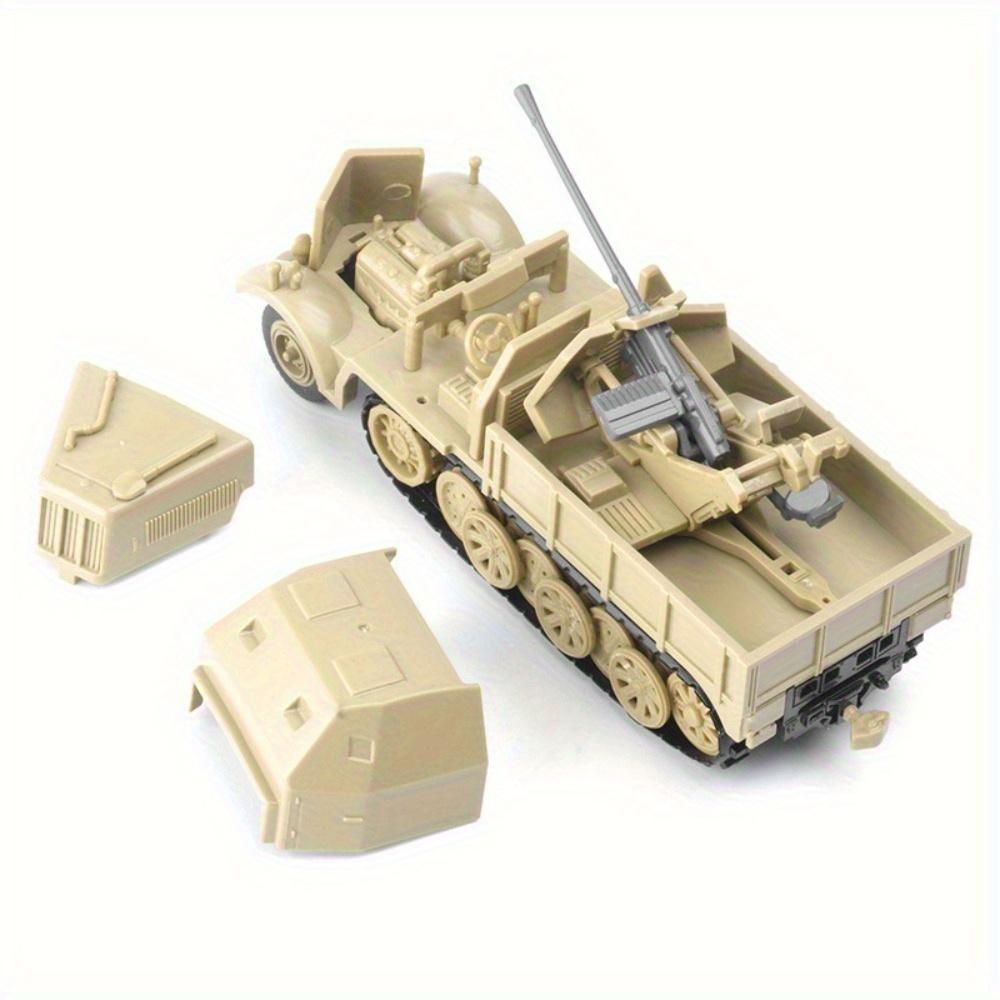 1:72 масштаба миниатюрная полугусеничная модель бронированной машины игрушки Второй мировой войны FLAK37 4D сборка автомобиля DIY комплект