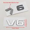 3D ABS Car Letters Logo V6 Badge Sticker Rear Trunk Emblem Decals For Mercedes Benz GLE ML SLK Class W204 C280 Auto Accessories