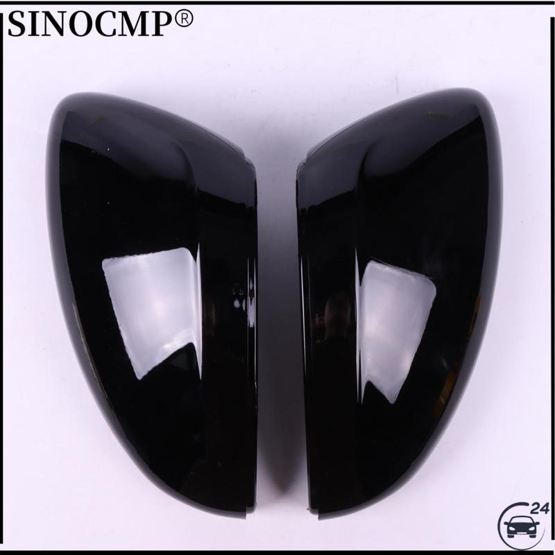 2PCS Car Rearview Side Mirror Cover 1607513080 1607512980 For Peugeot 208 2008 12-18 Citroen C3 16 - 20 Car Parts Replacement