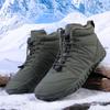Men's and Women's Winter Non-Slip Waterproof Snow Boots with Thick Sole and Plus Velvet Lining, Barefoot Five-Finger Design.