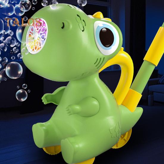 Dinosaur Bubble Machine for Kids Rechargeable Bubble Maker with Lights Portable Outdoor Toys for Toddlers 3-6 Year Old Boys Girls