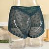 Мягкое кружевное нижнее белье для женщин, трусы больших размеров, с высокой талией, сексуальные трусики, прозрачные сетчатые женские трусы