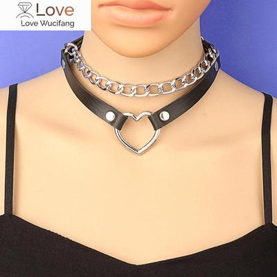 Сексуальный крутой рок-готический цепной воротник стимпанк ожерелье чокеры для женщин и мужчин искусственная кожа готическое сердце панк чокер ожерелье