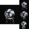 Classic Design 60mm 3d Crystal Ball Glass Laser Engraved Miniature Earth Sphere Gift